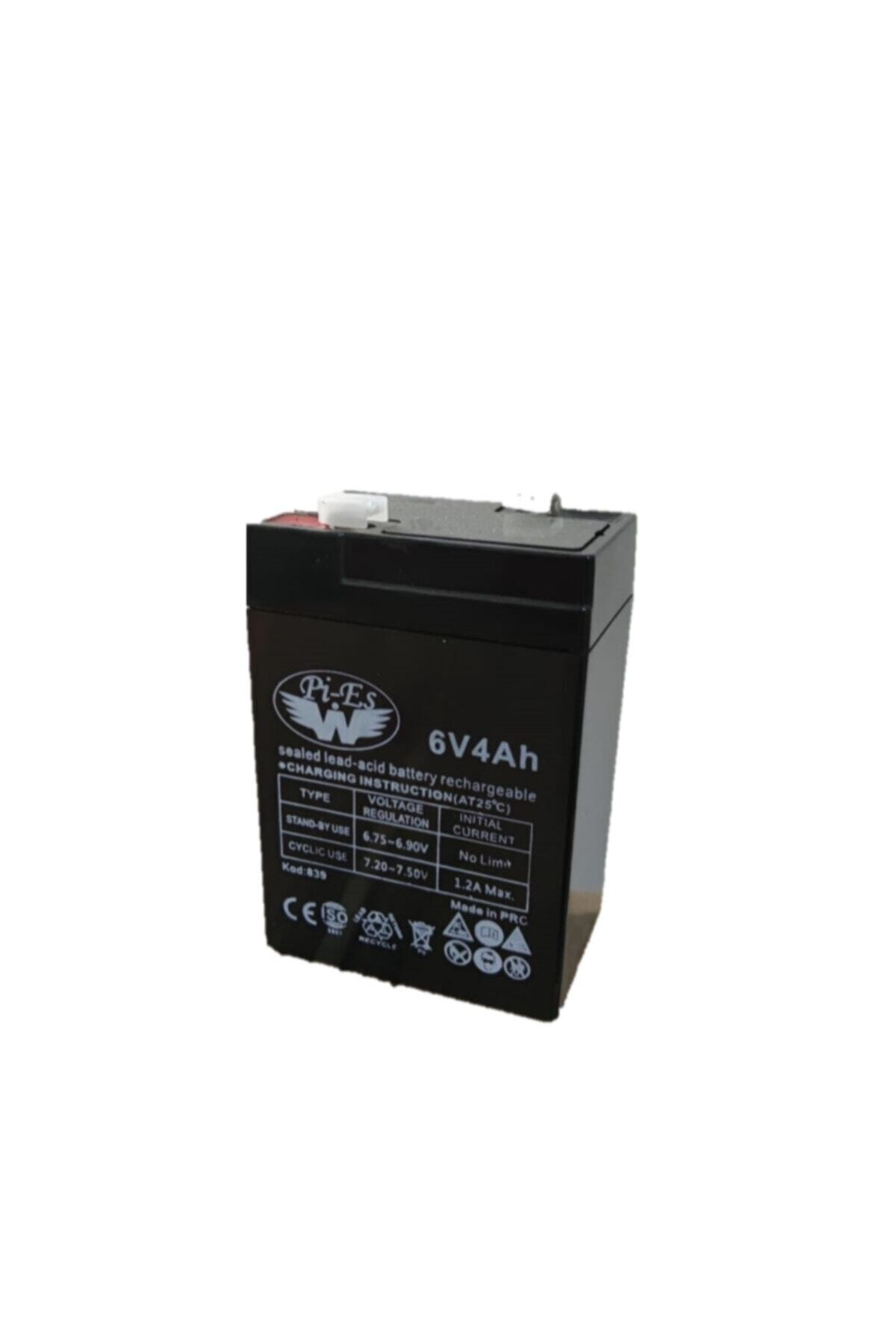 Pi-Es 6V 4Ah İşıldak İçin Bakımsız Kuru Akü 6 Volt 4 Amper Akü