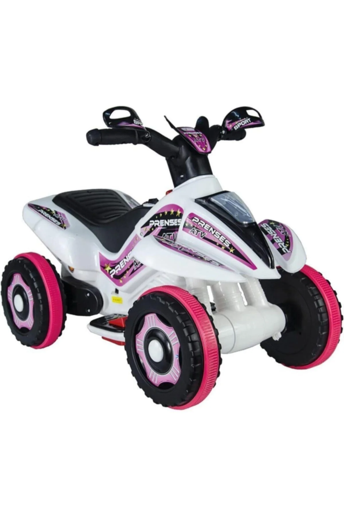 6v Akülü Atv Karınca Pembe Beyaz Prenses