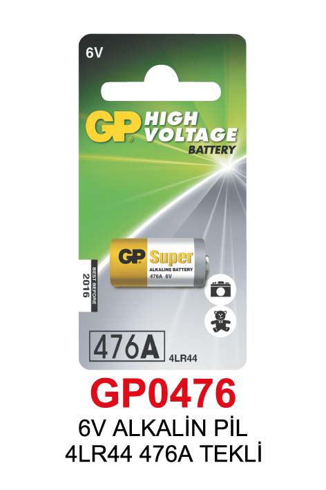 6V ALKALİN PİL 4LR44 476A TEKLİ