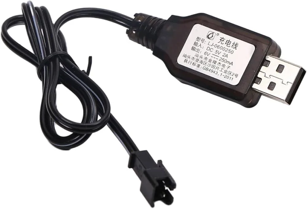 6V NI-CD / NI-MH Oyuncak Bataryası USB Şarj Kablosu