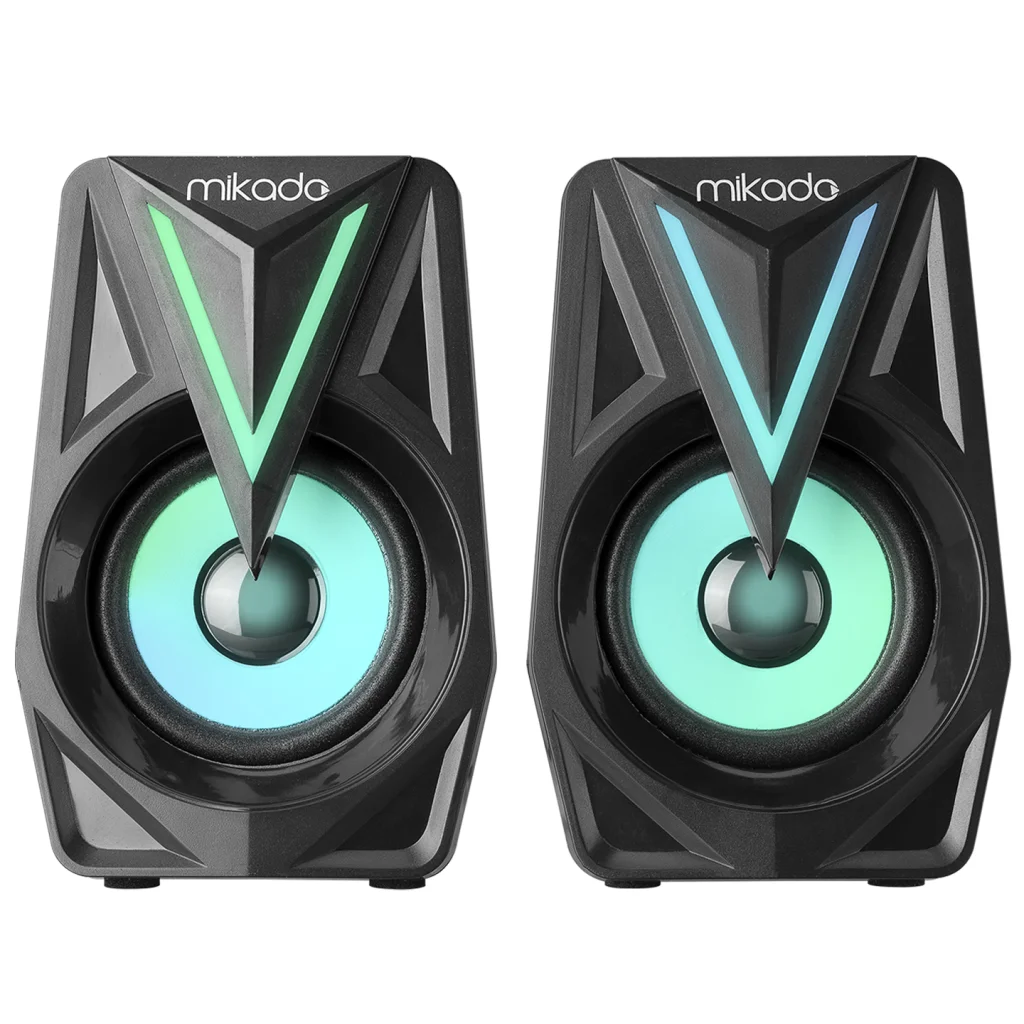 6W 2.0 RGB Oyuncu Hoparlörü MD-S23 Glare - USB Siyah Kasa Speaker