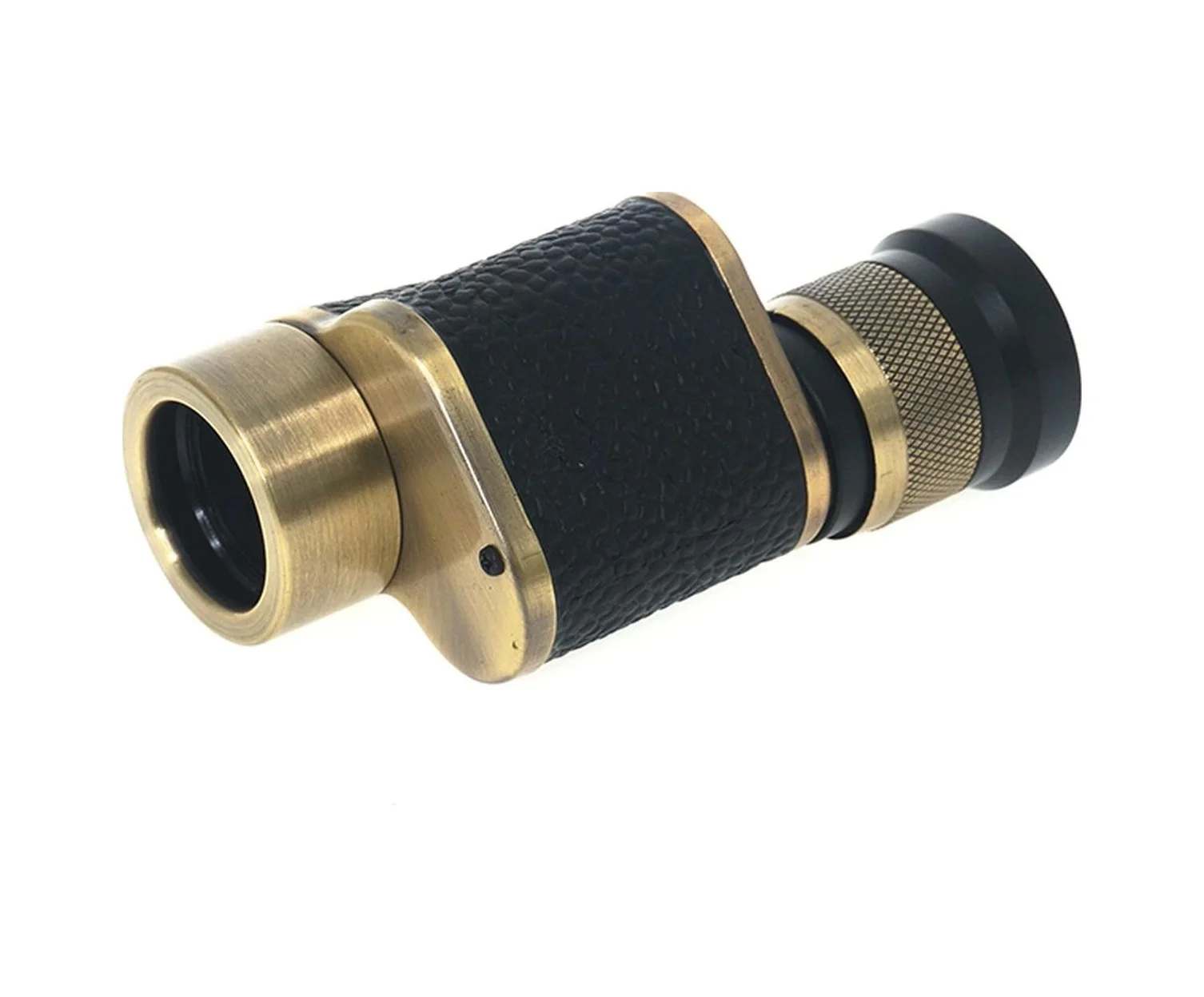 6x24 Baigish Askeri Tarzi Pirinç Ve Deri Kaplamalı Deri Çantalı Monocular Dürbün Sarı Çok Renkli