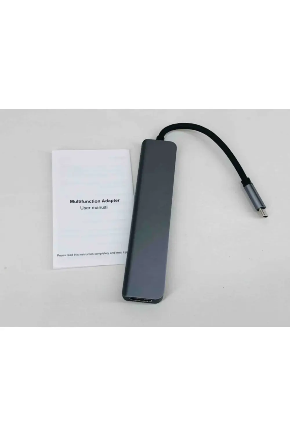 7 + 1 Aleminyum Metal Kasa Sd Tf Usb Type C Hub Hdmı Girişli Goog