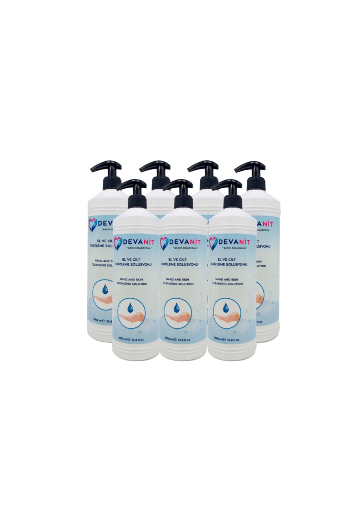 7 Adet, 1000 Ml Solüsyon, Devanit Dezenfektan-el Temizleme Jeli