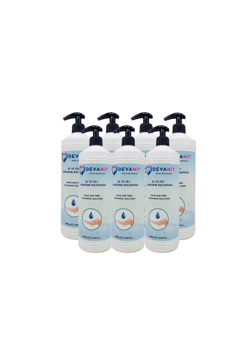 7 Adet, 1000 Ml Solüsyon, Devanit Dezenfektan-el Temizleme Jeli