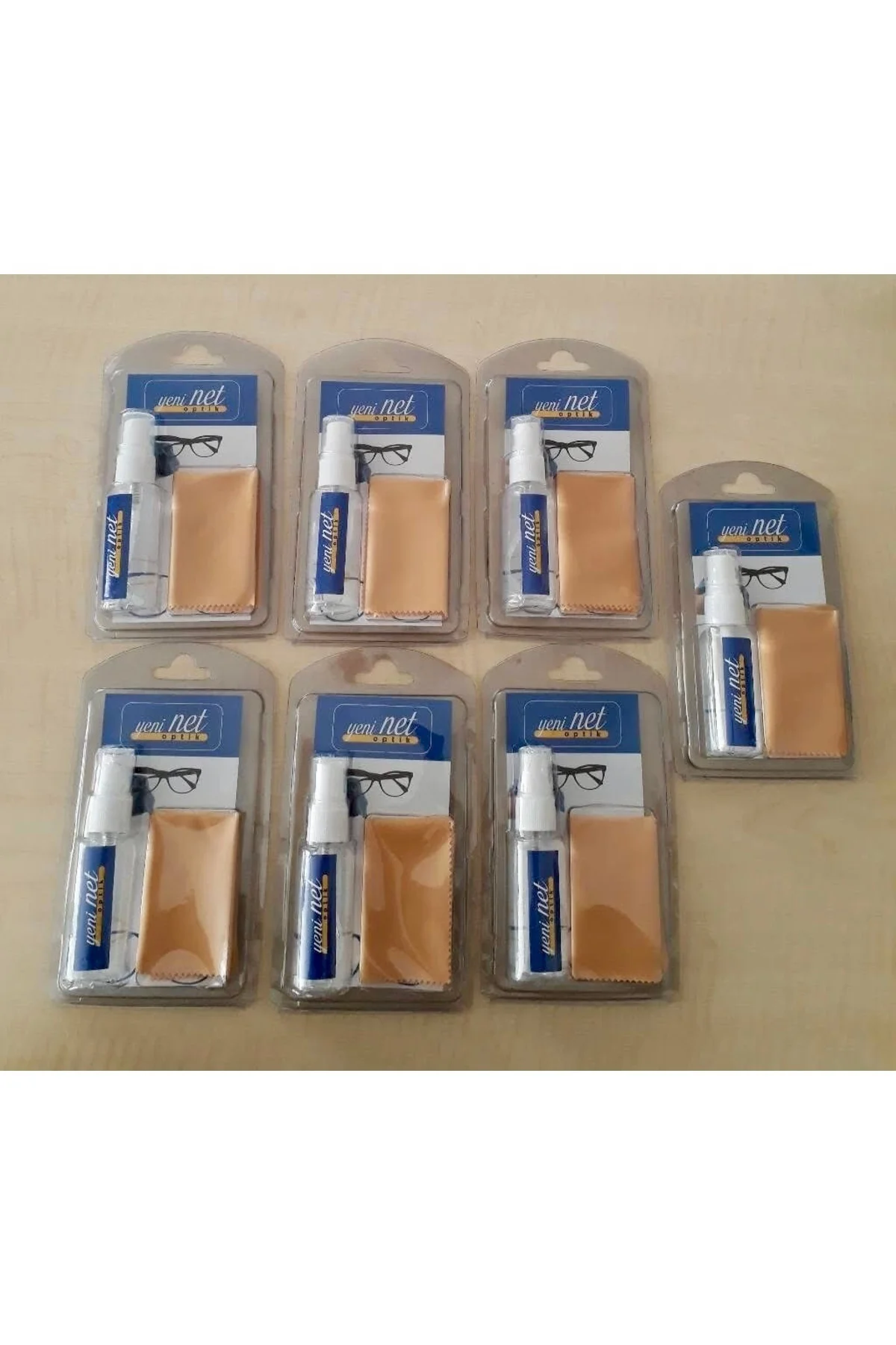 7 adet set Optik&Güneş gözlüğü temizleme spreyi mikrofiber bez ca