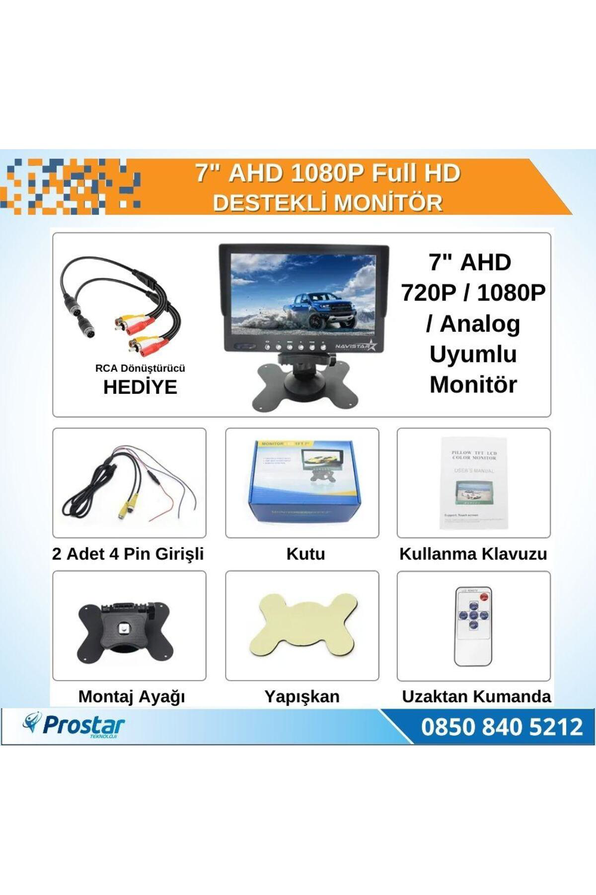 Navistar 7" Ahd 1080P Full Hd İki Kamera Girişli Monitör Navistar 7" Ahd 1080P Full Hd İki Kamera Girişli Monitör