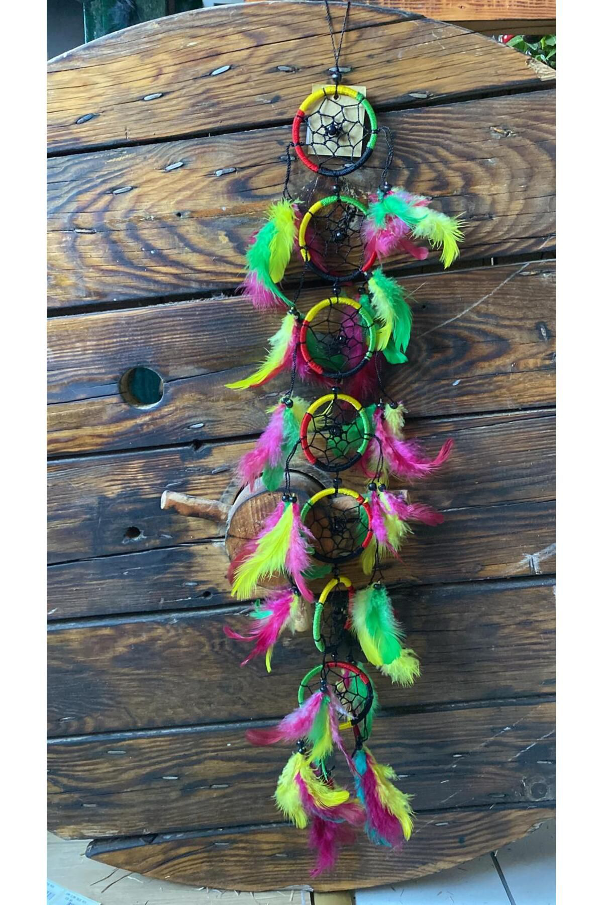 Elif Aksesuar 7 Çakralı Uzun Dream Catcher Düş Kapanı