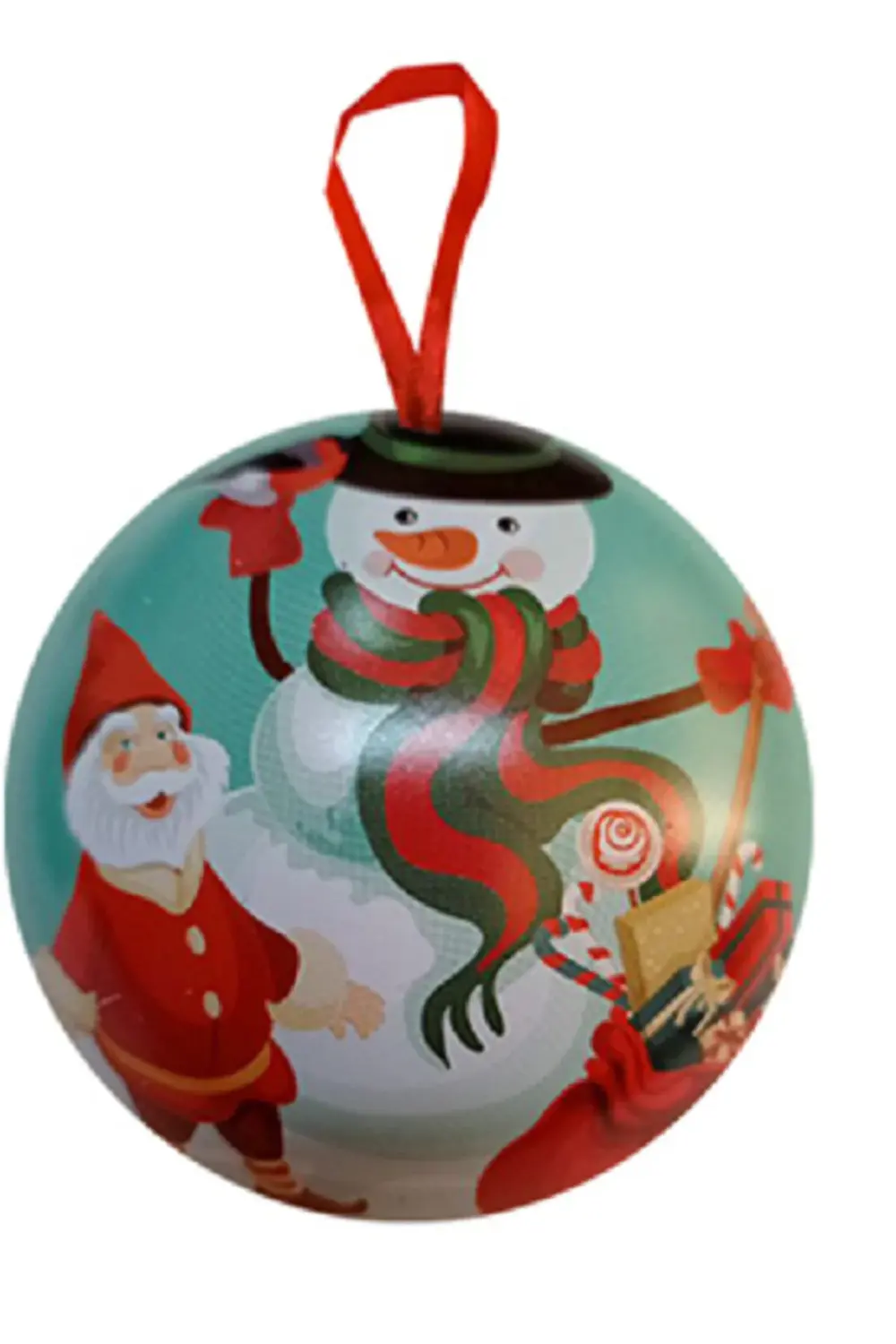 7 cm Kardan Adam ve Noel Baba Motifli Lüks Metal Ağaç Süsü içine