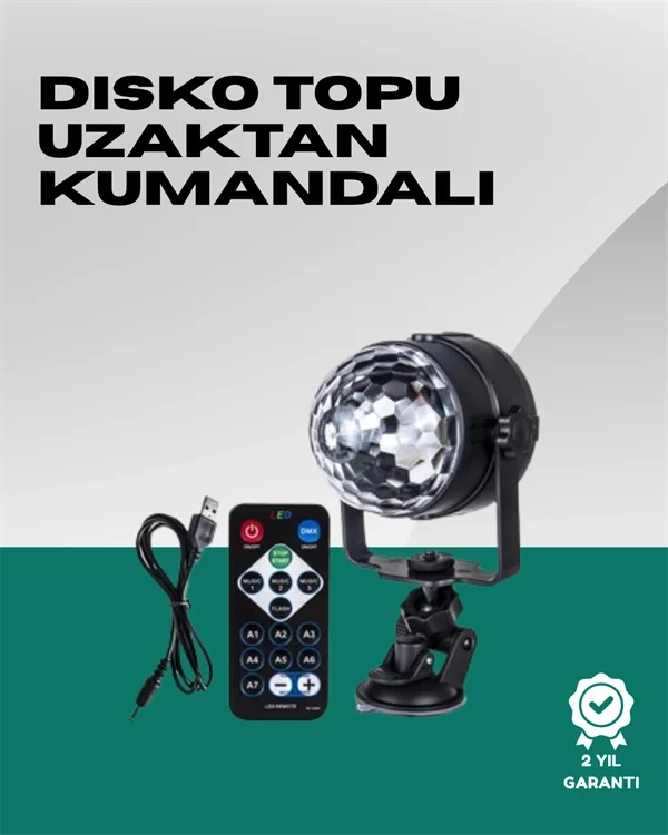 7 Farklı Aydınlatma Modu ve Ses Sensörlü Disko Topu Lambası Fiyatı, Yorumları ve Özellikleri