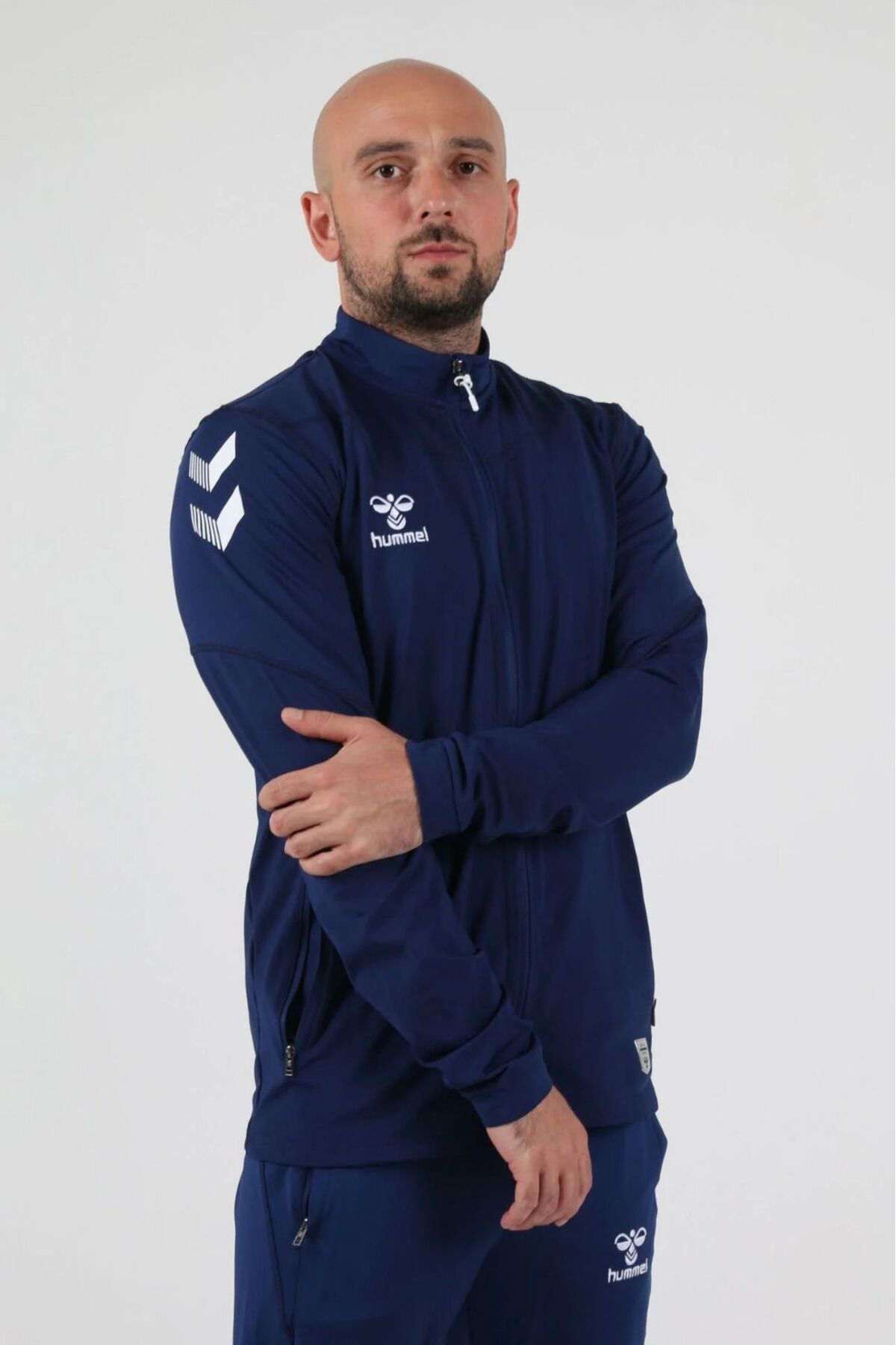 Hummel (7 Farklı Renk) Oregon Tam Fermuar Kamp Eşofman Üstü-Lacivert - X