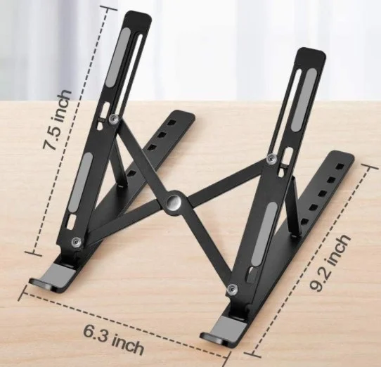 7 Kademeli Ayarlı Katlanabilir Laptop Tablet Standı Siyah 7 Kademeli Ayarlı Katlanabilir Laptop Tablet Standı Siyah