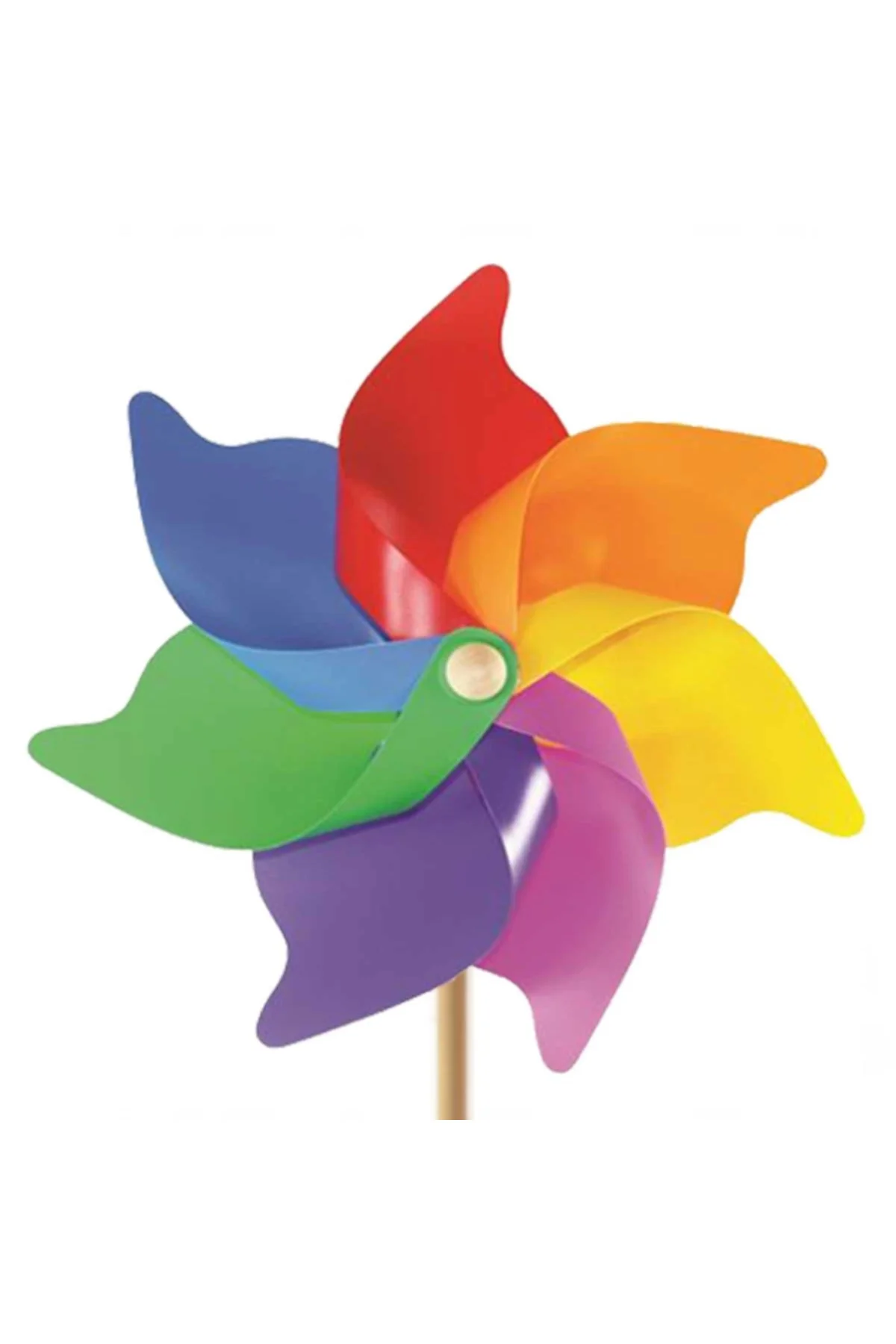 7 Kanat 35 cm Gök Kuşağı Rüzgar Gülü