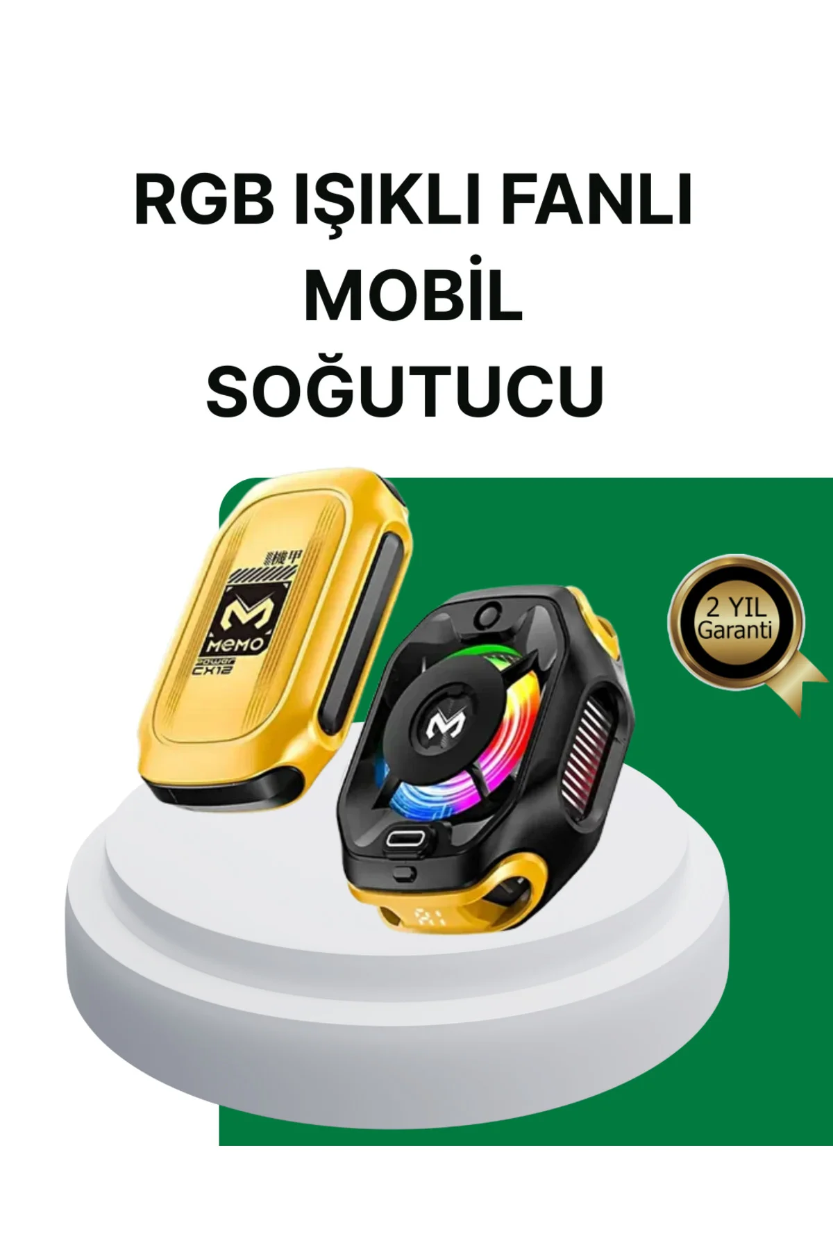 7 Kanatlı Vortex Fanlı Akıllı Telefon Soğutma Aparatı