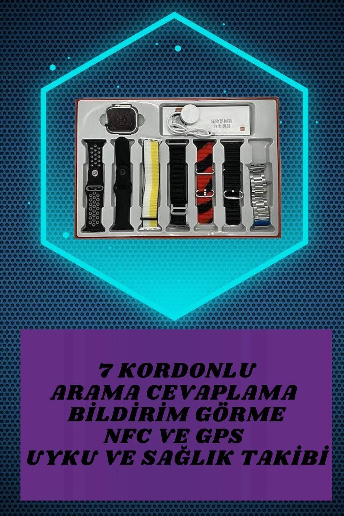 7 Kordonlu Akıllı Saat Ve Oyuncu Kulaklığı Anc Özelliği Kulak İçi Mikrofonlu Sesli Görüşme 7 Kordonlu Akıllı Saat Ve Oyuncu Kulaklığı Anc Özelliği Kulak İçi Mikrofonlu Sesli Görüşme - Görsel 3