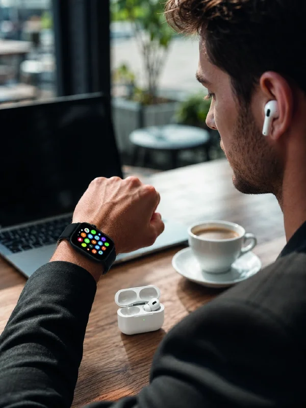 7 Kordonlu Akıllı Saat ve Bluetooth Kulaklık Seti Nabız Takibi, Bildirimler ve Spor Modları