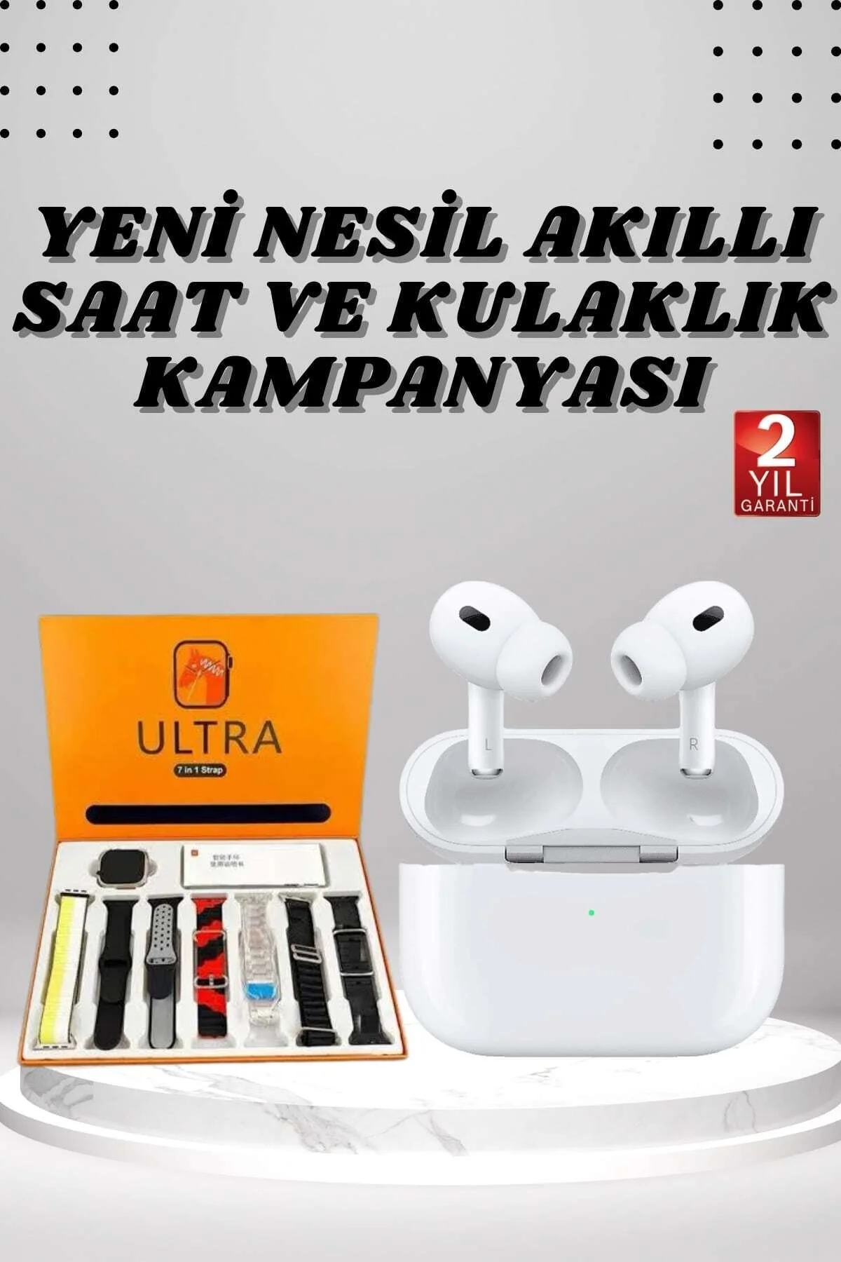 7 Kordonlu Akıllı Saat Ve Yeni Nesil Kulaklık Dokunmatik Ekran Android Ve İos Uyumlu 7 Kordonlu Akıllı Saat Ve Yeni Nesil Kulaklık Dokunmatik Ekran Android Ve İos Uyumlu