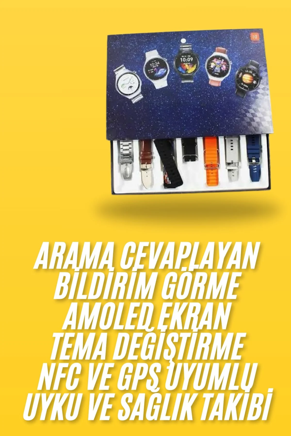 7 Kordonlu Akıllı Saat Siyah Kasa Dokunmatik Ekran Uyku ve Sağlık Takibi Fiyatı, Yorumları ve Özellikleri