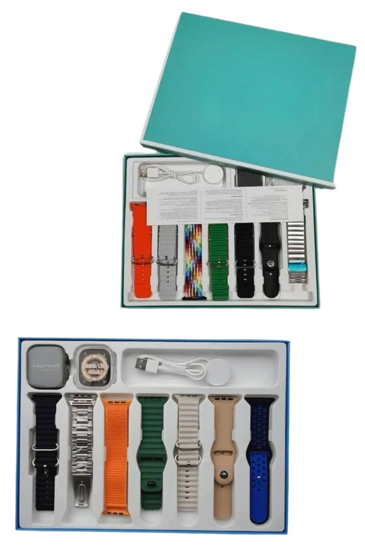 7 Kordonlu Unisex Akıllı Saat Çoklu Kordon Seçeneği Amoled Ekran 7 Kordonlu Unisex Akıllı Saat Çoklu Kordon Seçeneği Amoled Ekran