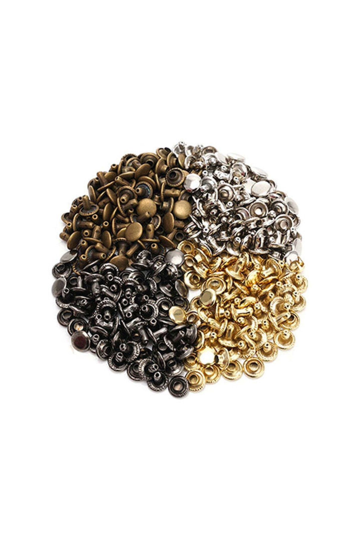 Tuhafiyecimiz 7 Mm Perçin, Rivet, Toruk 33 No 100Adet (Leathercraft, Deri Hobi)