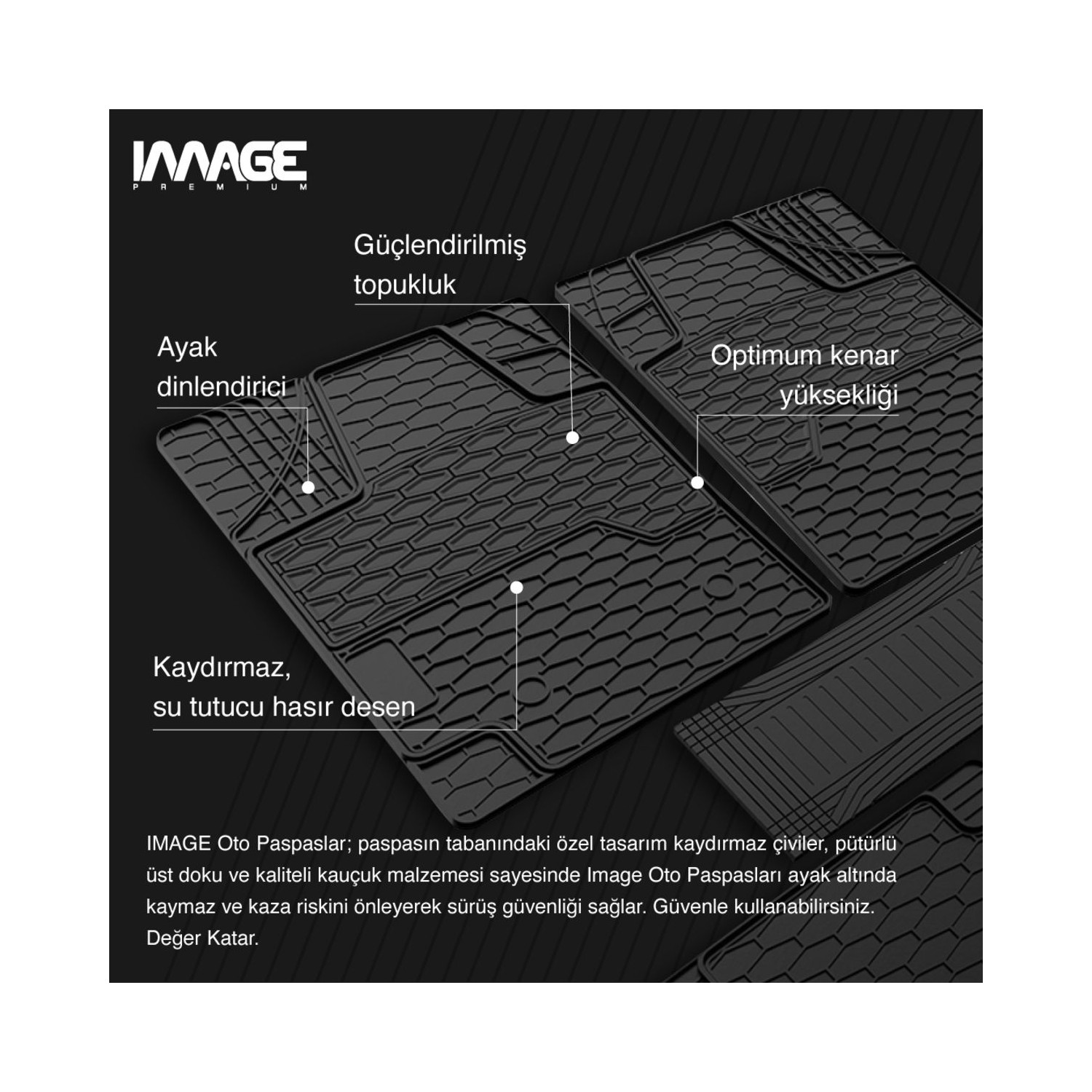 7 MM Volvo V60 2022 ile uyumlu 5D Havuzlu Üniversal Paspas GRİ 