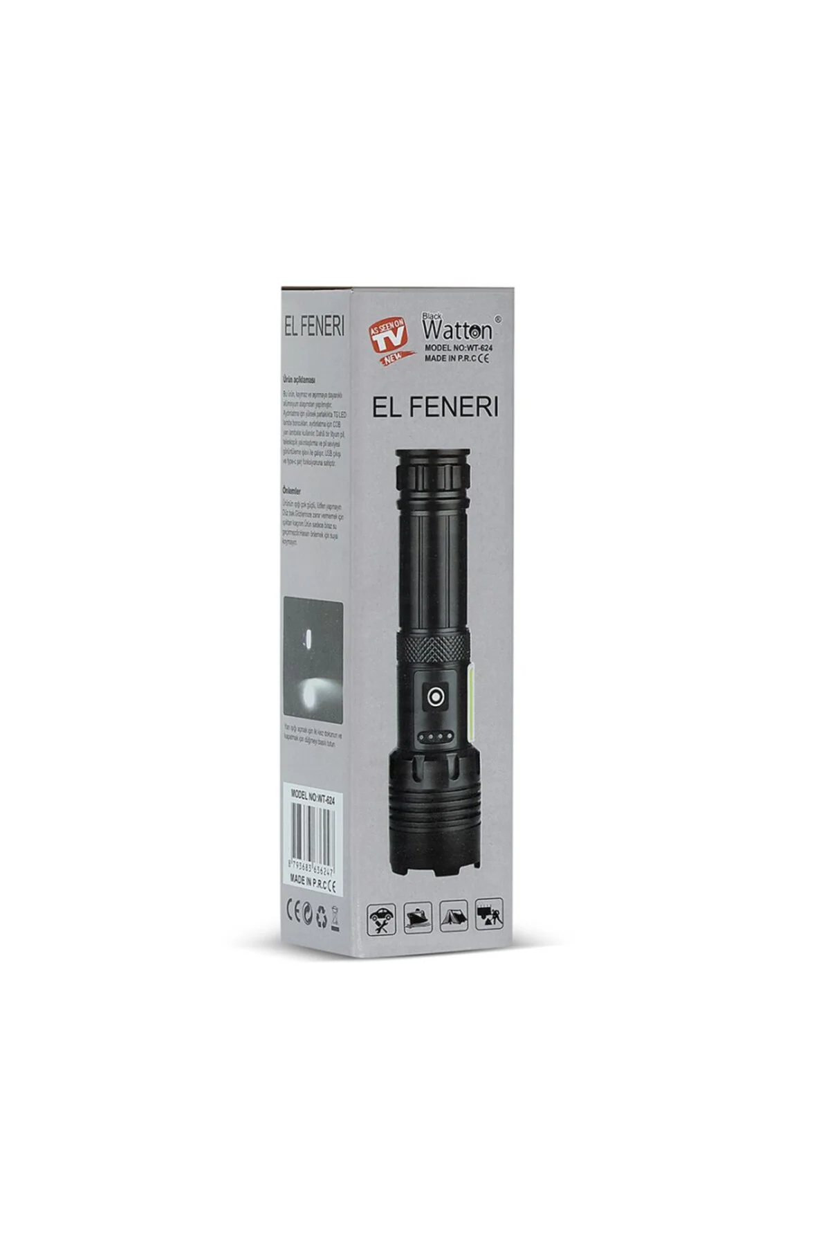 7 Mod TX6 POWERBANK EL FENERİ WATTON WT-624