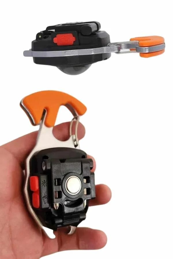 7 Modlu Mini LED Anahtarlık Işığı: USB Şarjlı, Kamp İçin Taşınabilir ve Çakmaklı