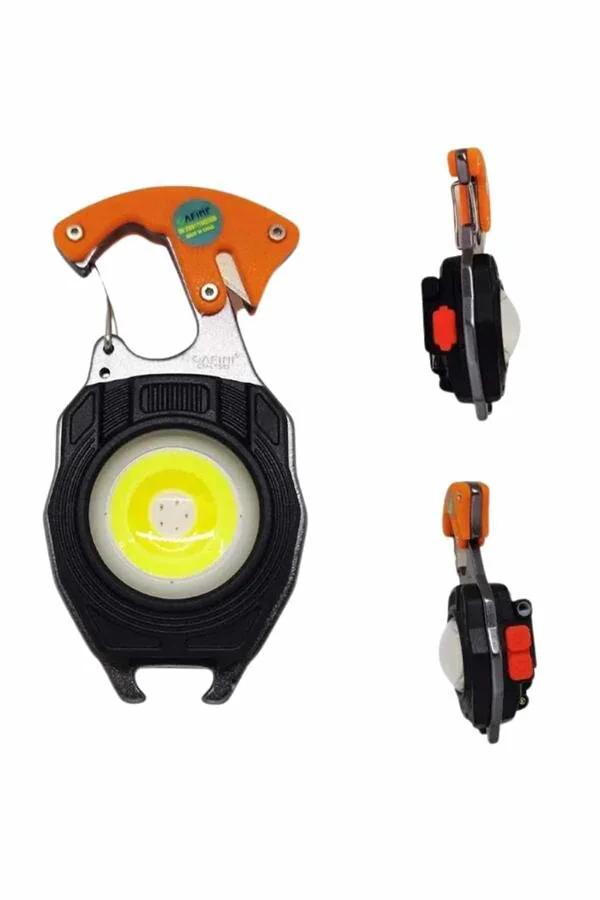 7 Modlu Mini LED Anahtarlık Işığı: USB Şarjlı, Kamp İçin Taşınabilir ve Çakmaklı