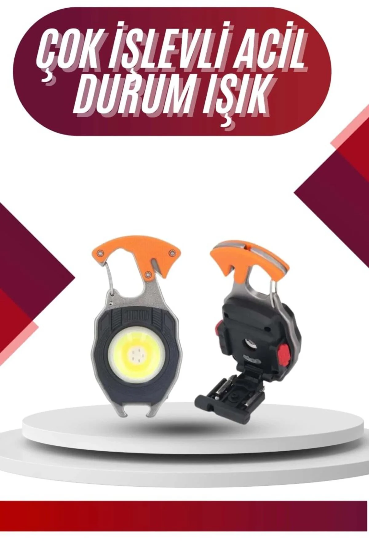 7 Modlu Mini Led Lamba Anahtarlık Usb Şarjlı Kamp İçin Taşınabili