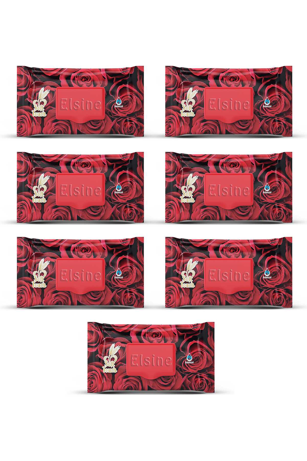 Just Cheap Store 7 Paket Red Rose İslak Havlu Mendil 90 Adet Kapakli Gül Kokulu
