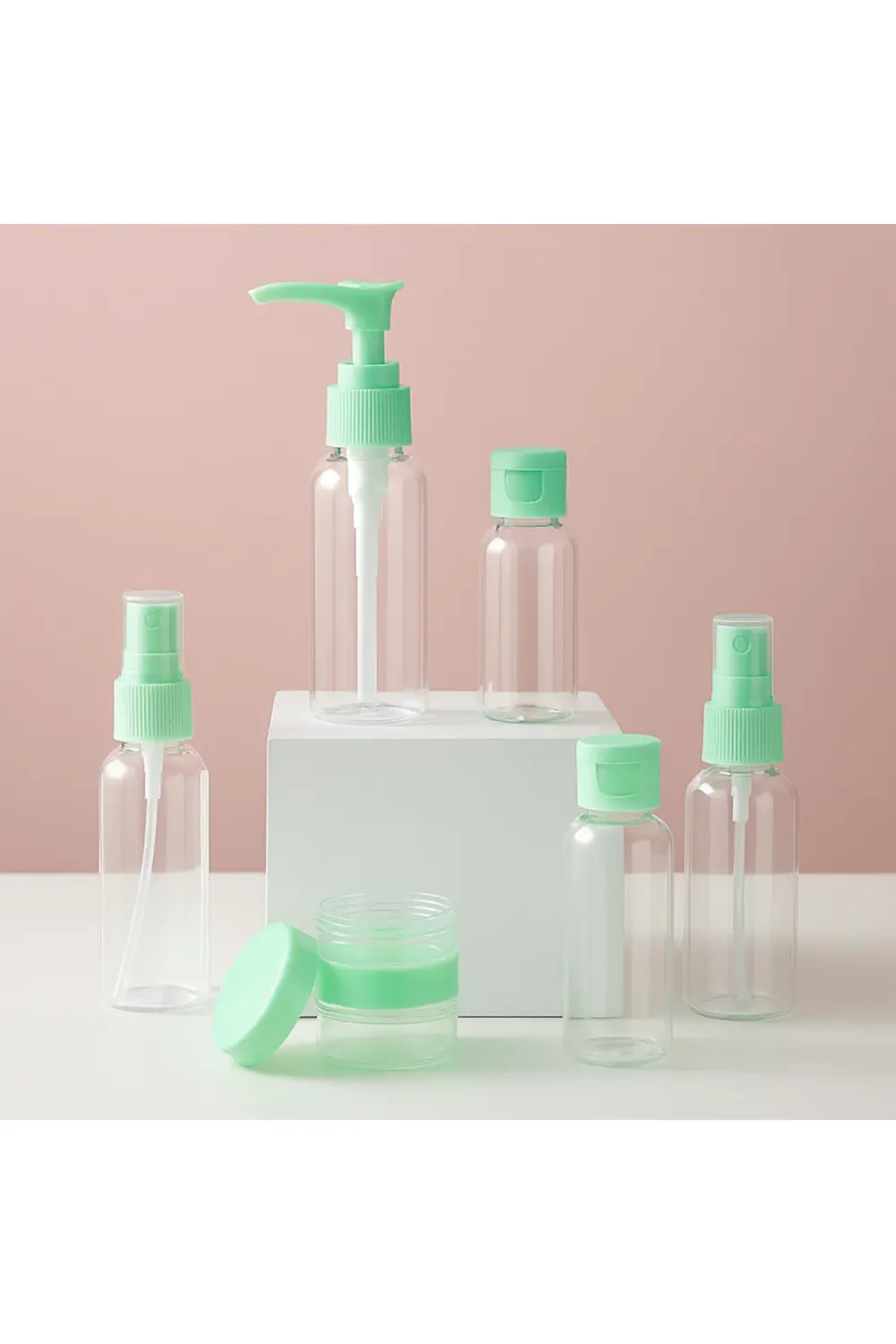 7 Parça Seyahat Çanta İçi Şişeler Makyaj & Kişisel Bakım Şişe Set