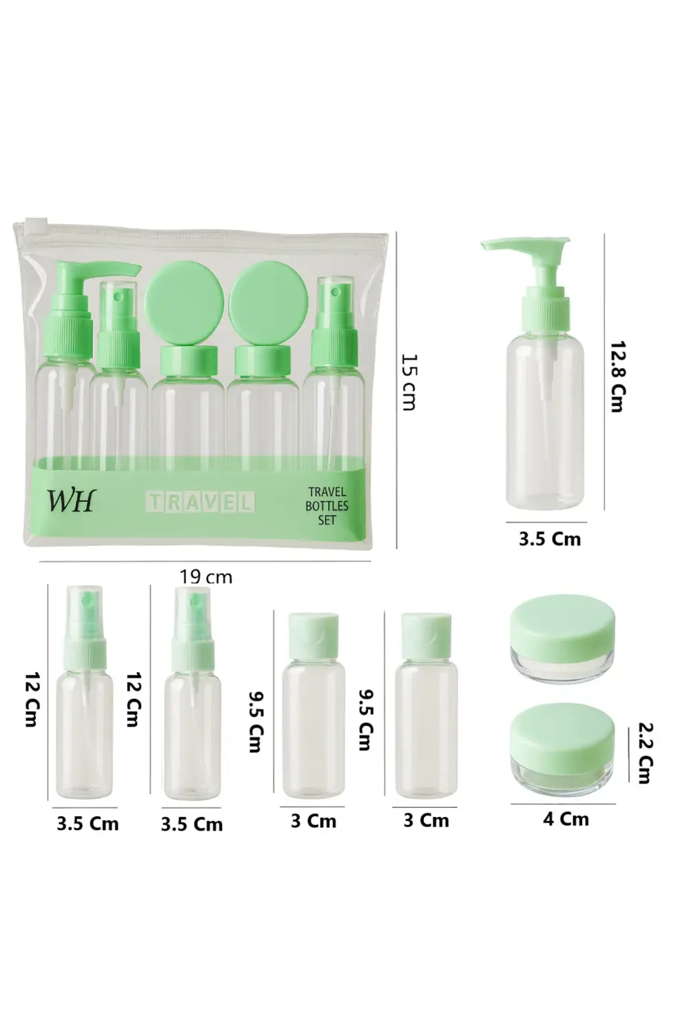 7 Parça Seyahat Çanta İçi Şişeler Makyaj & Kişisel Bakım Şişe Set