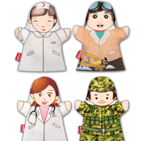 Ada Detox 7 Parça Tox Meslekler El Kukla Set , Eğitici Oyuncak