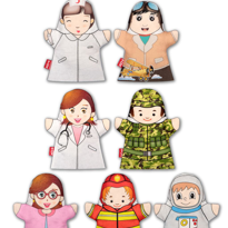 Ada Detox 7 Parça Tox Meslekler El Kukla Set , Eğitici Oyuncak