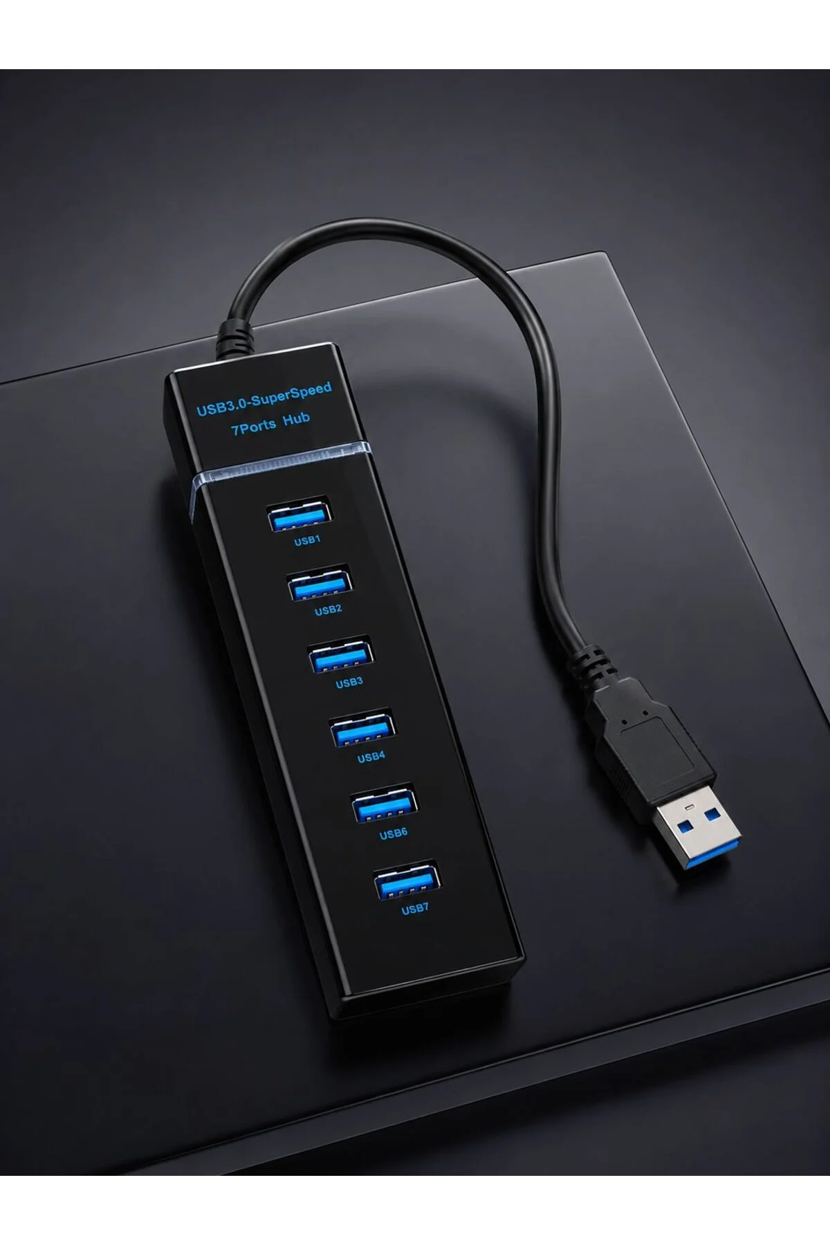 7 Port USB 3.0 Hub 5Gbps Süper Hızlı USB Çoklayıcı - Görsel 5