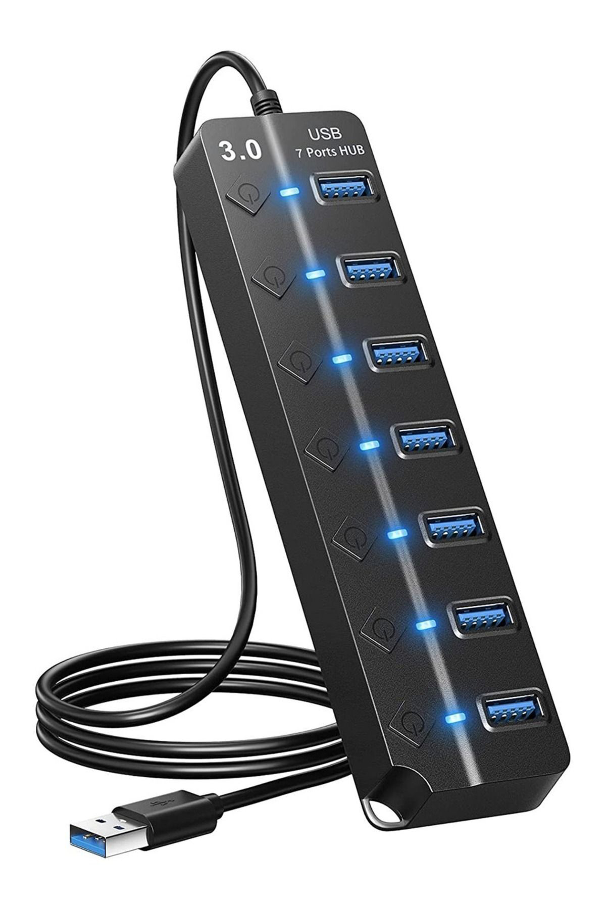 Pmr 7 Port Usb 3.0 Hub Çoklayici Çoğaltici Switch Splitter 1.2 Metre