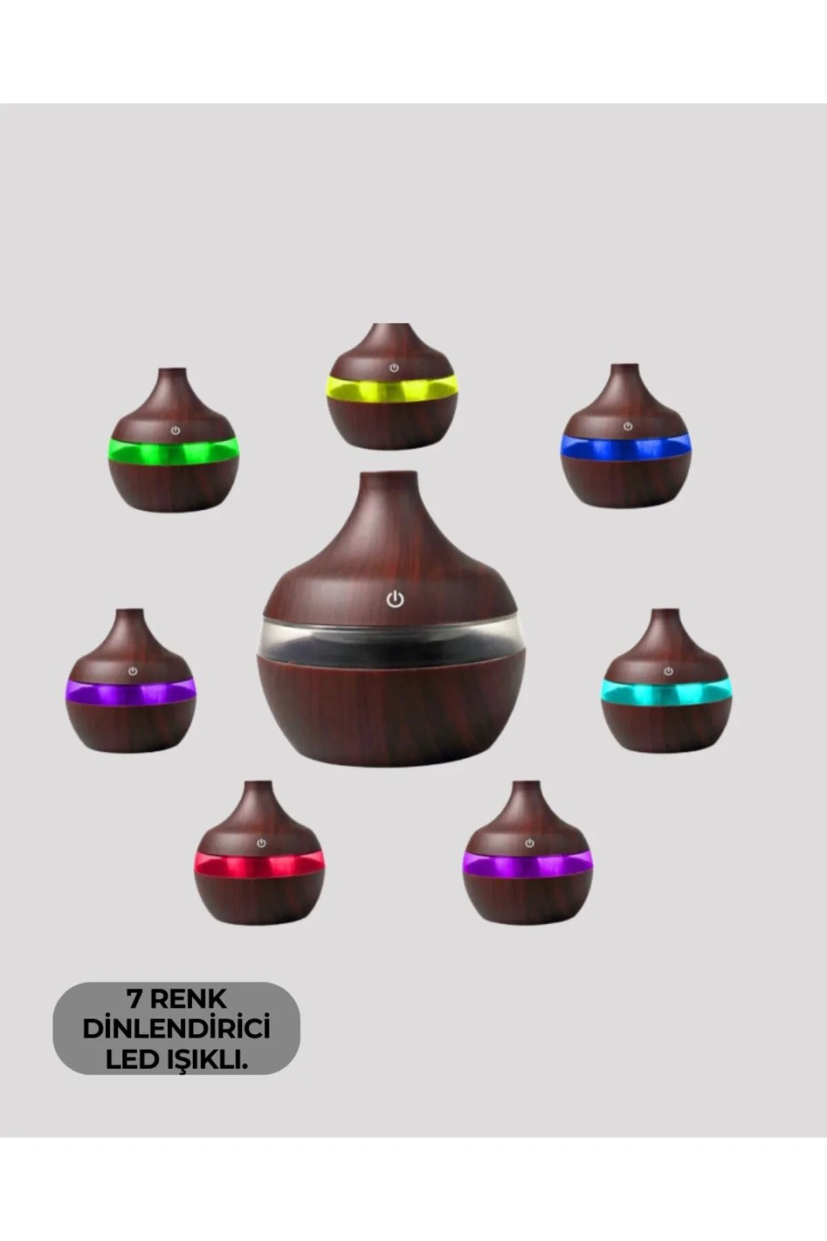 7 Renk Led Işıklı Ultrasonik Aroma Difüzör 300 Ml