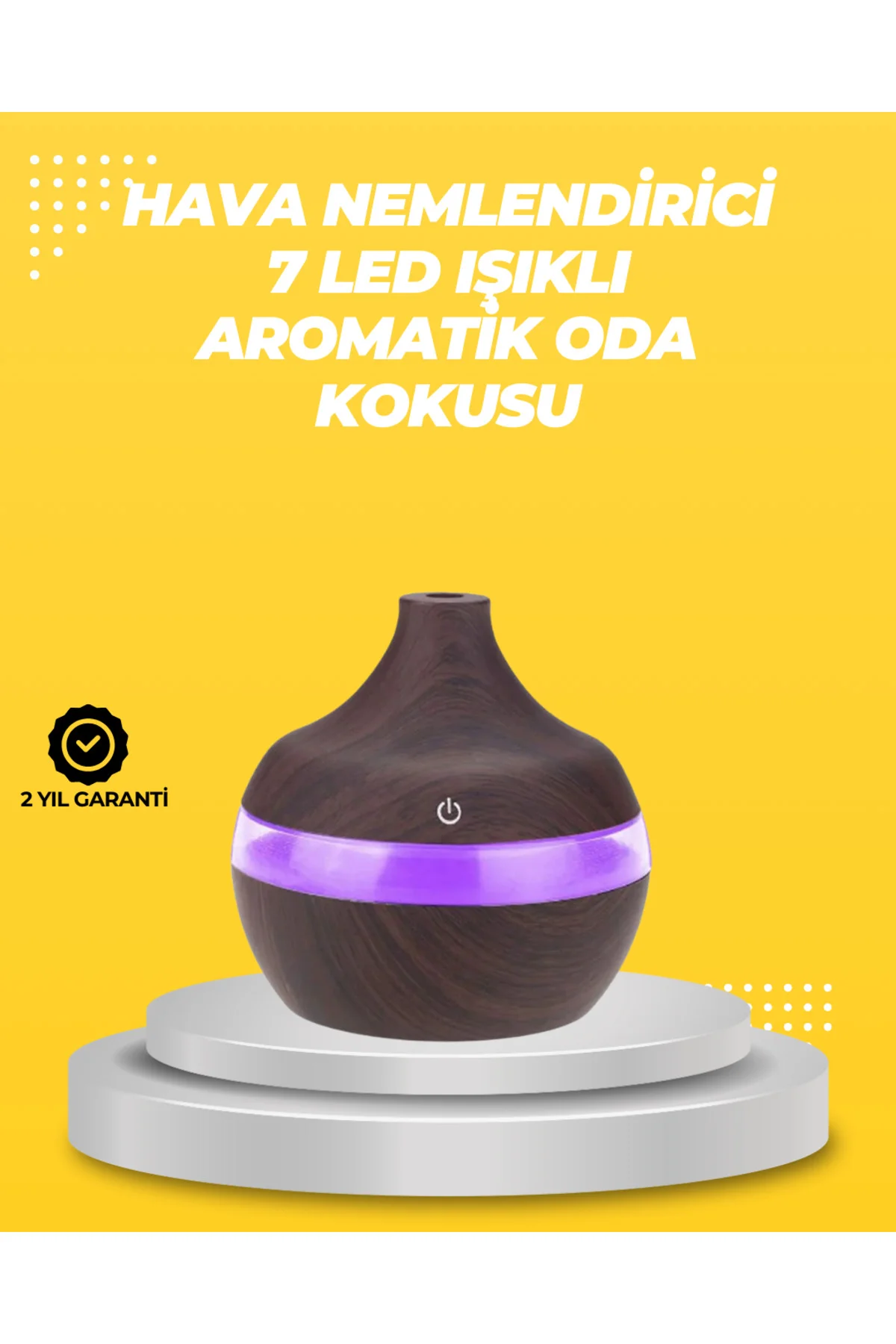 7 Renk LED Işıklı Ultrasonik Aroma Difüzör 300 ml