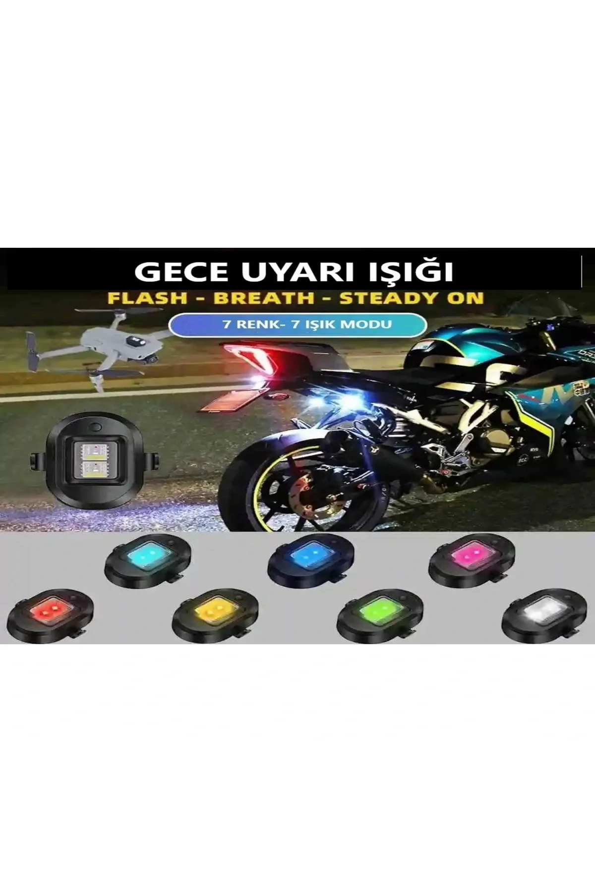 7 Renk Mini Led Şarjlı 4,5w Dron Scooter Bisiklet Motosiklet Arab
