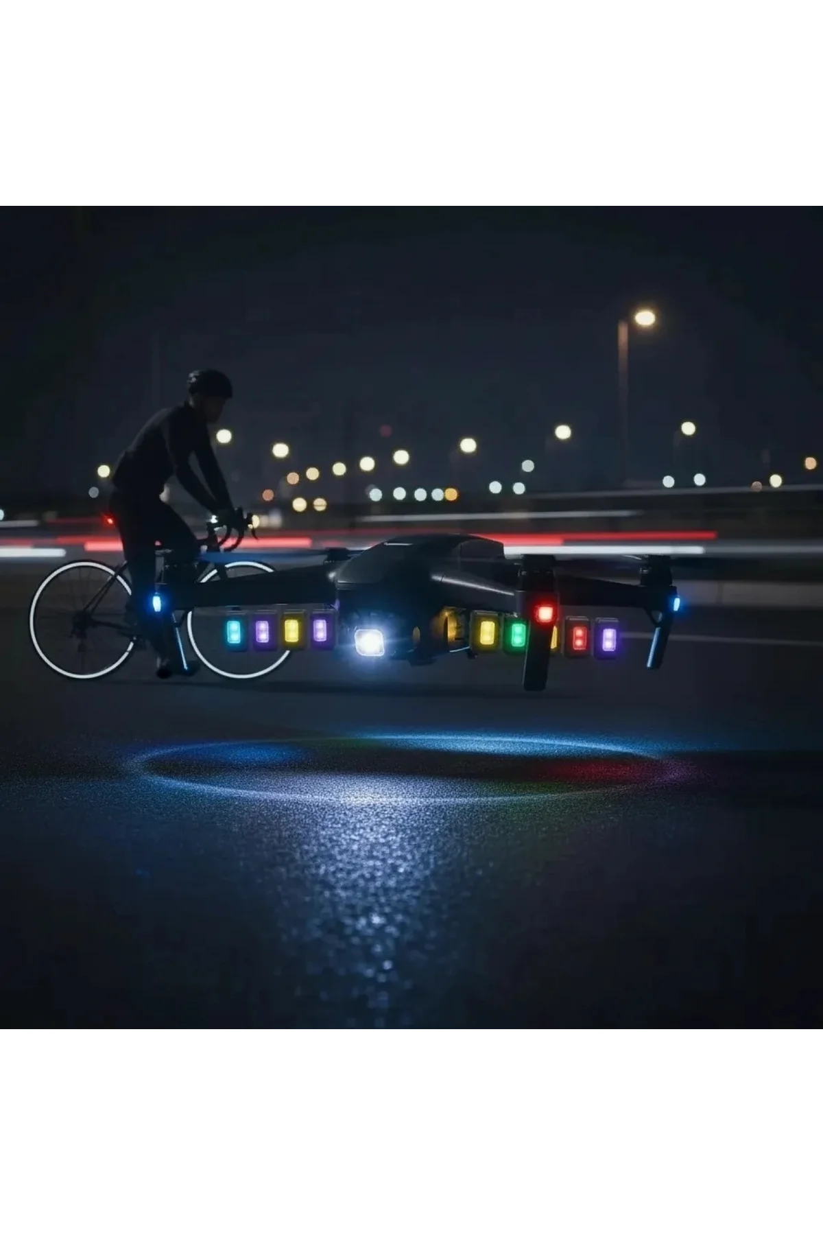 7 Renk Mini Led Şarjlı 4,5w Dron Scooter Bisiklet Motosiklet Arab