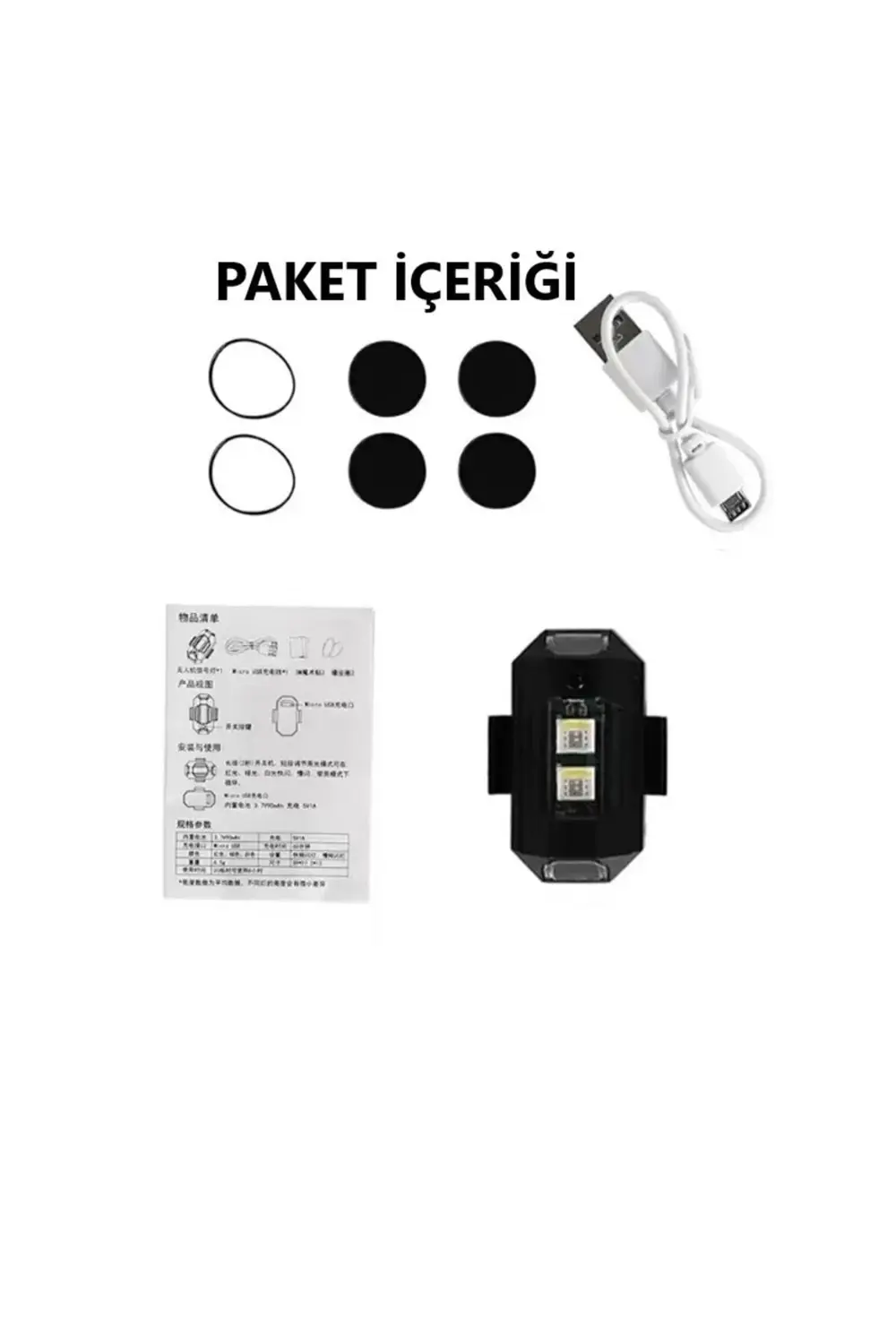 7 Renk Mini Led Şarjlı 45w Dron Scooter Bisiklet Motosiklet Araba