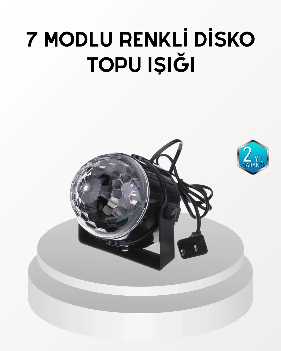 7 Renk Modlu Müzik Sensörlü Disko Topu – LED Işıklı Parti Aydınlatması Fiyatı, Yorumları ve Özellikleri