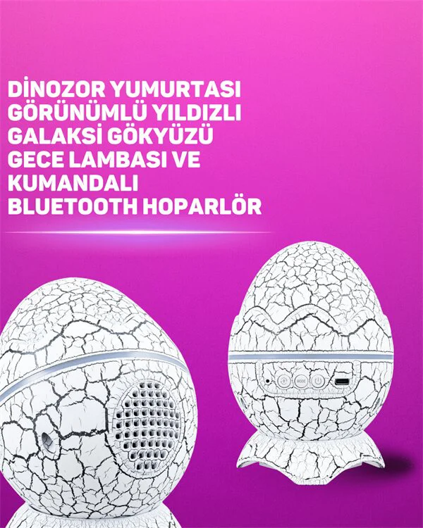 7 Renkli Gece Aydınlatması Dinozor Yumurtası ve Bluetooth
