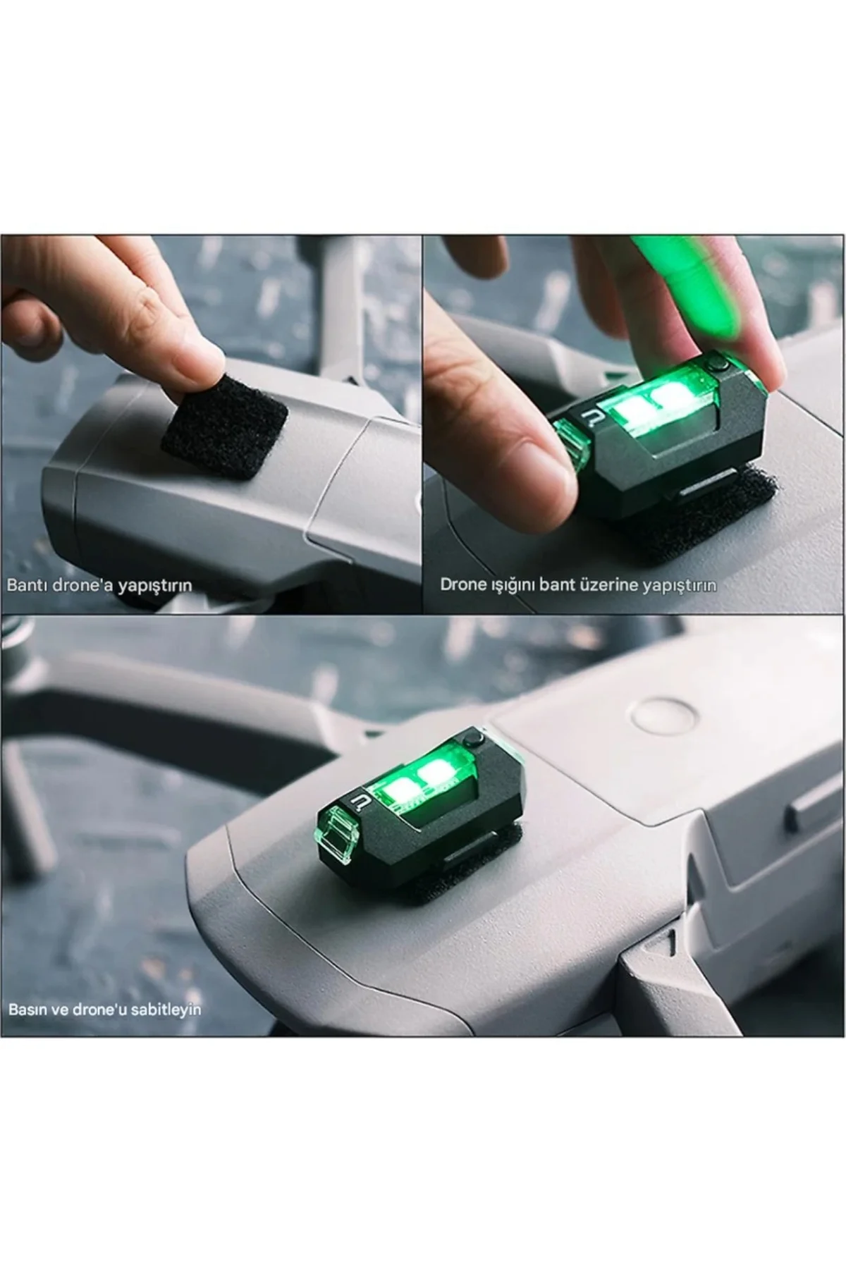 7 Renkli Rgb Led Bisiklet Motosiklet Uyarı Kaza Önleyici Mini Pilli Sinyal Led Drone Led-Led