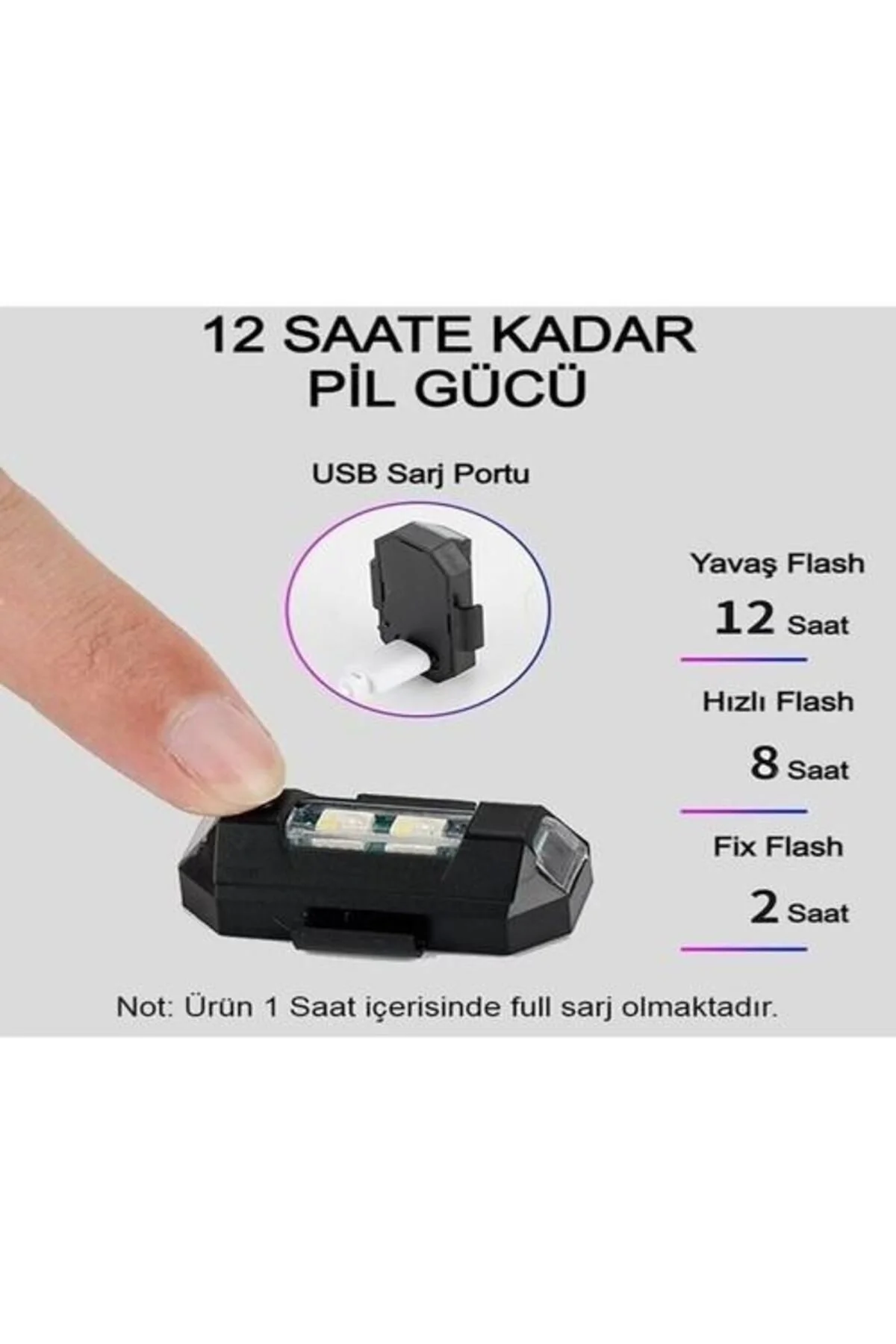 7 Renkli Rgb Led Bisiklet Motosiklet Uyarı Kaza Önleyici Mini Pilli Sinyal Led Drone Led-Led