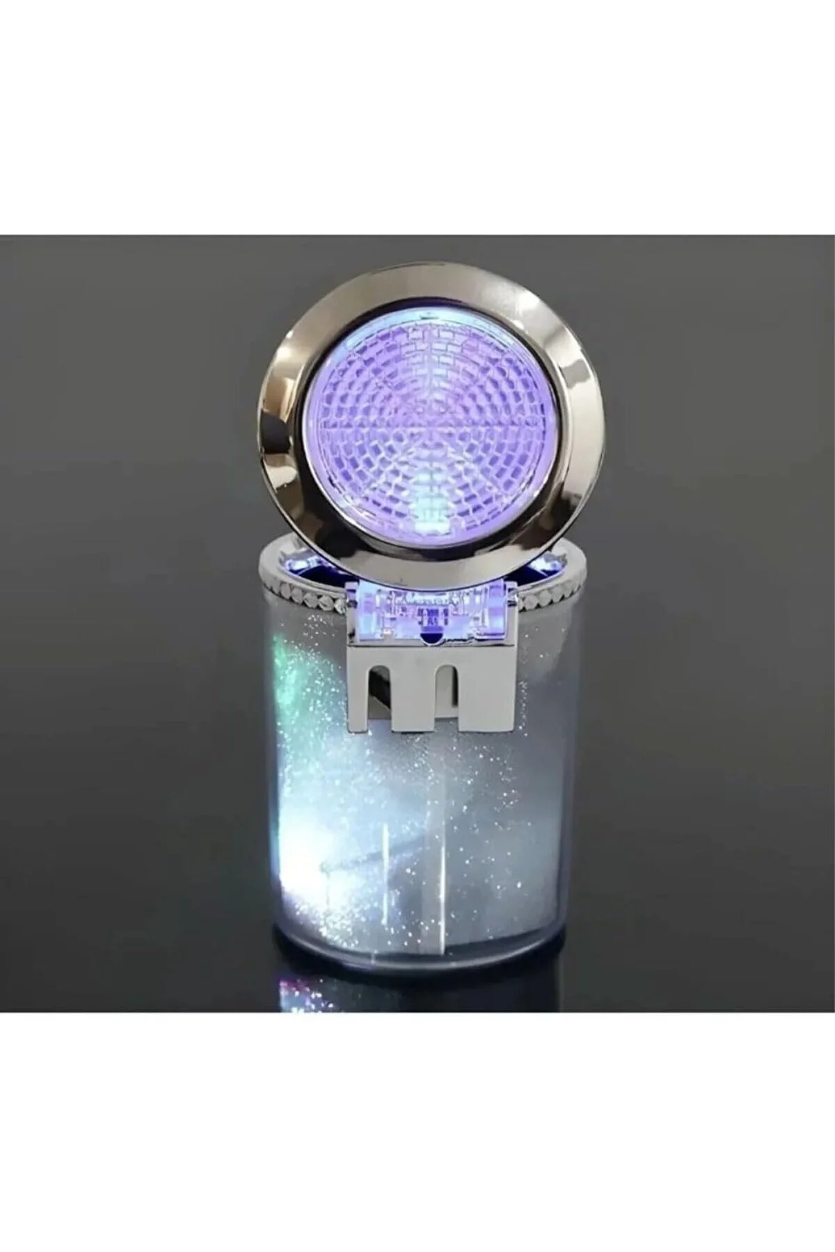 7 Renkli RGB Led Işıklı Lüx Oto Küllük Kapaklı Spor Araç İçi Küll