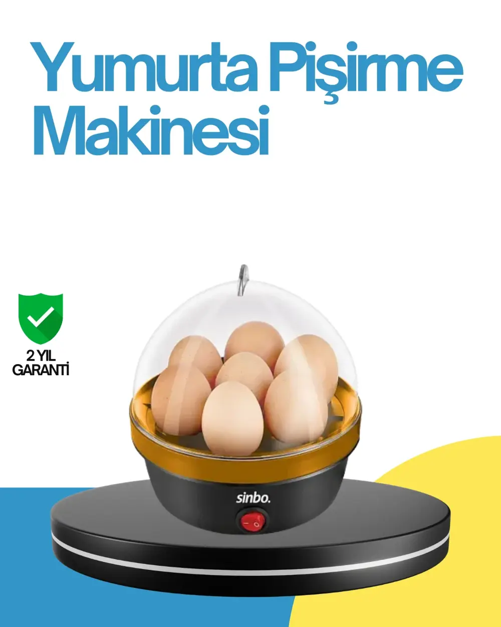 7 Yumurta Kapasiteli Yumurta Pişirme Makinesi Rafadan Orta ve Kat