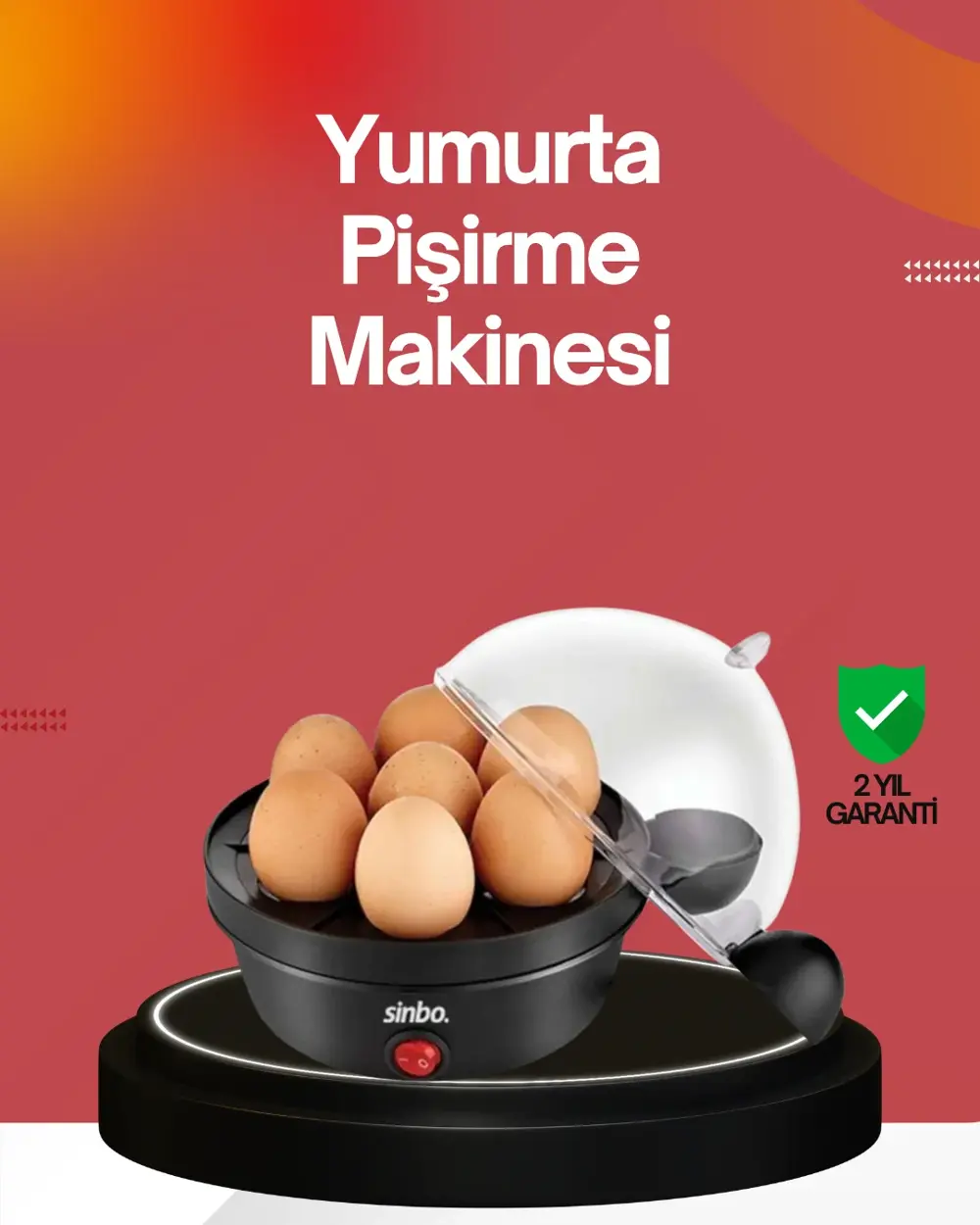 7 Yumurtalık Buharlı Yumurta Pişirme Cihazı Otomatik Kapanma Özel