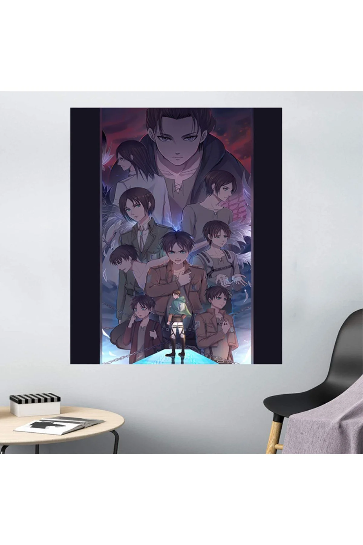 70 X 100 Cm Anime Attack On Titan Eren Jeager Duvar Halısı