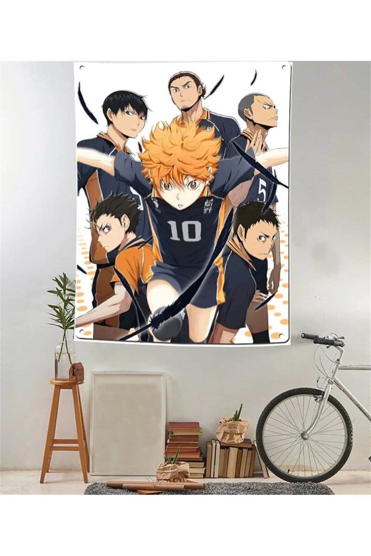 70 X 100 Cm Anime Haikyuu Brooch Badge Duvar Halısı